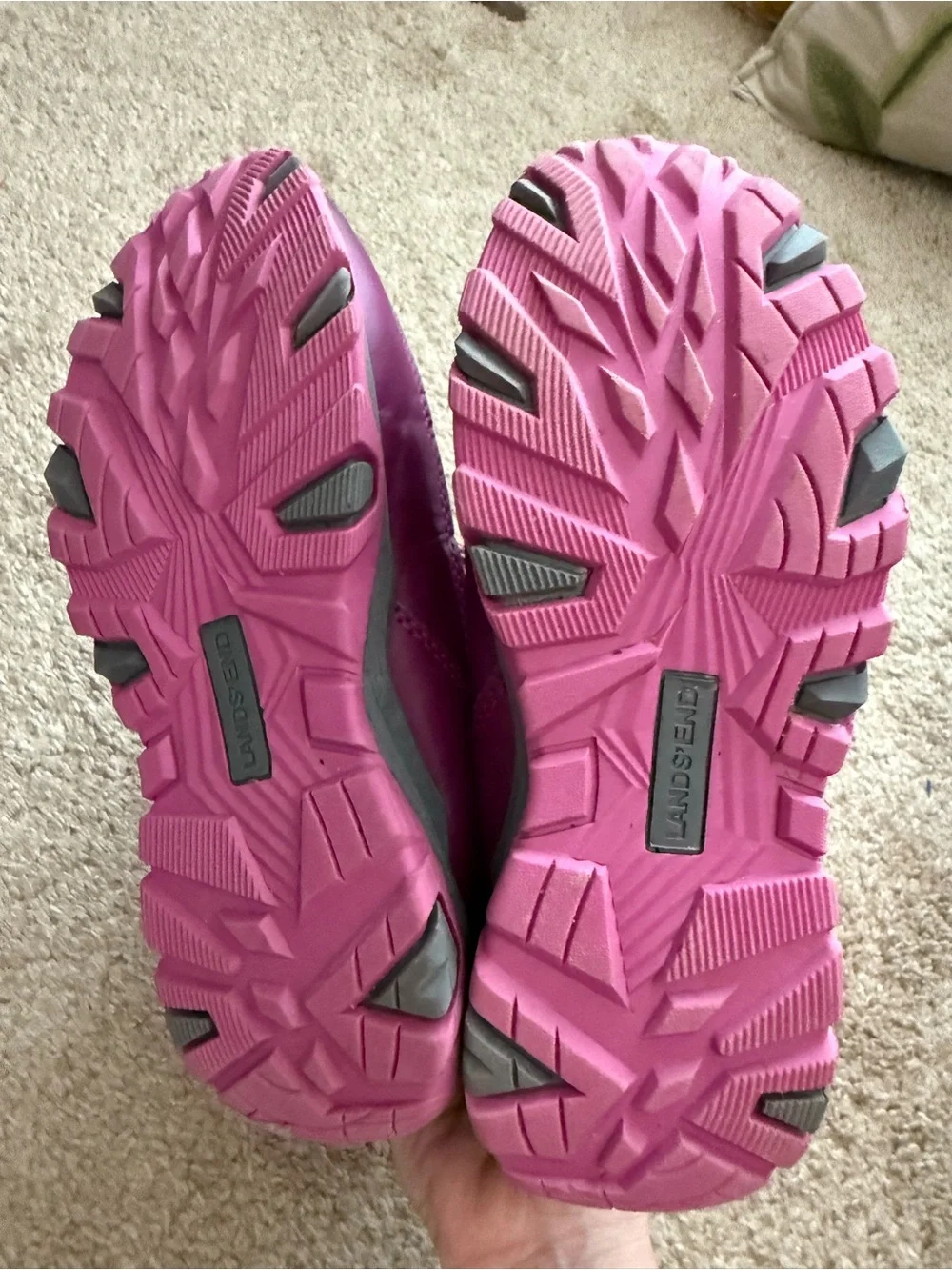 Lands' End Kids Iridescent Pink & Purple Snow Boots